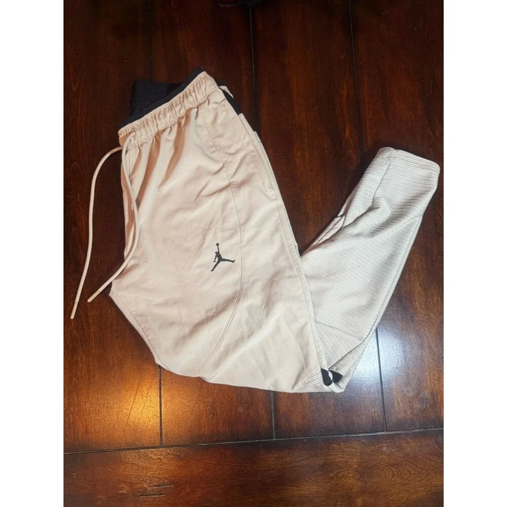 Jordan Tan Wind Pants Joggers w/ Jumpman Detail Medium